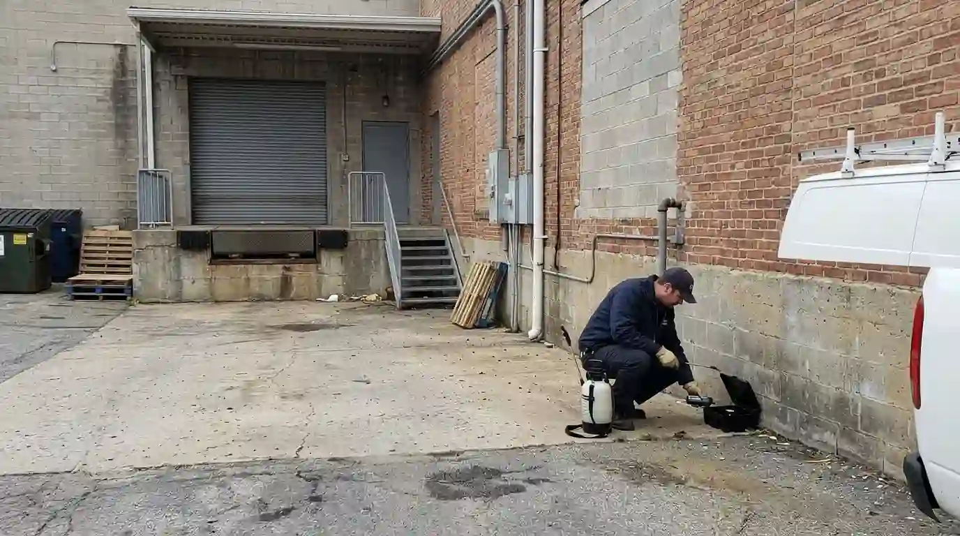 Exterior service at a San Jose retail loading dock