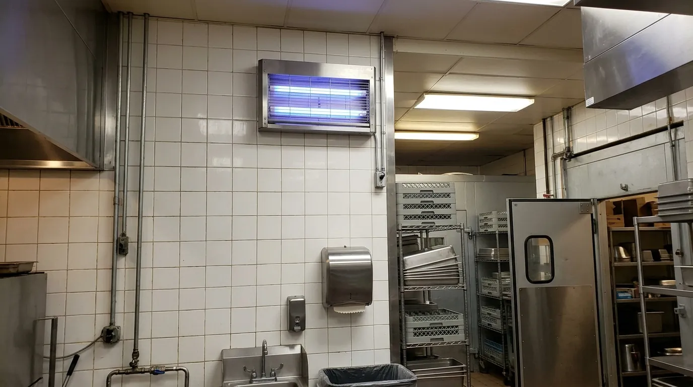 Light trap placement in a San Jose commercial kitchen