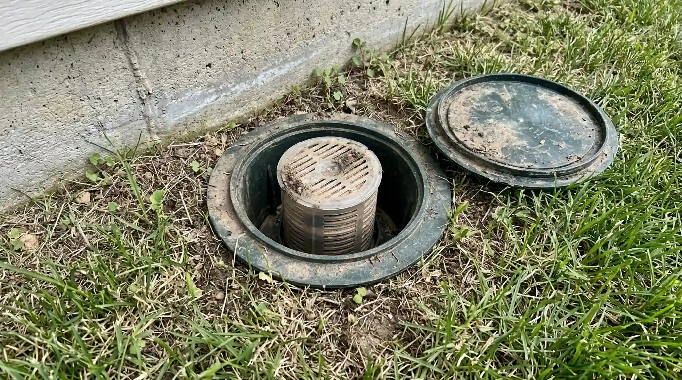 Termite bait station installed beside a San Jose foundation