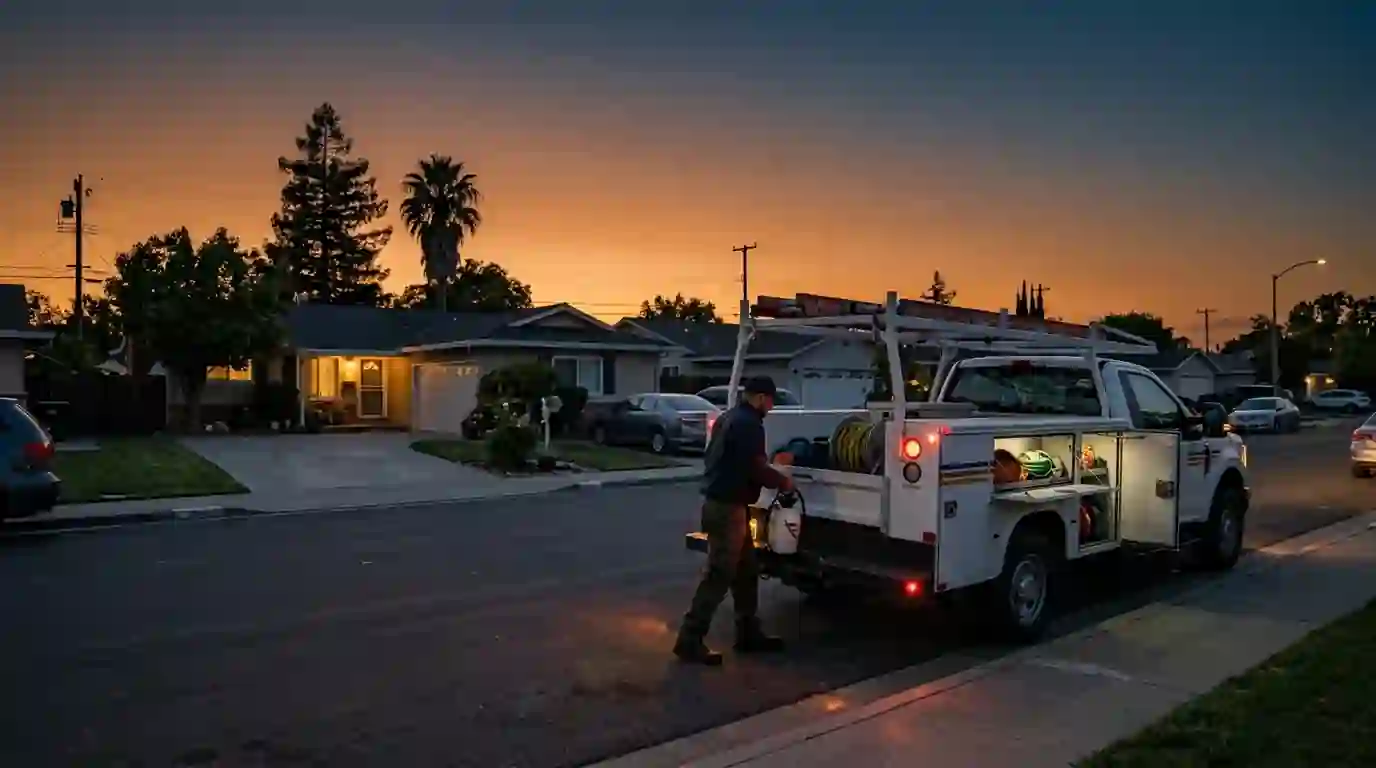 Bug Bashers technician at work in San Jose