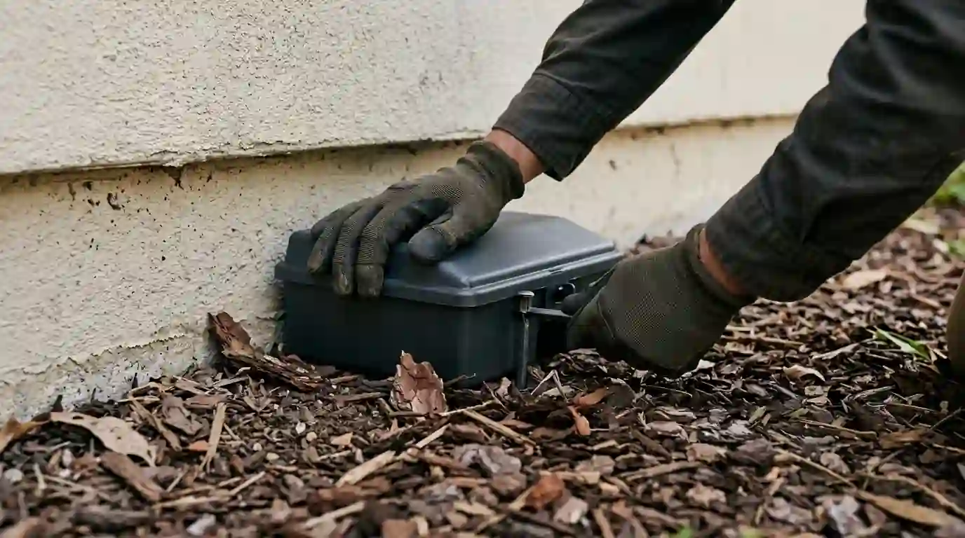 Technician on a ant control visit in San Jose
