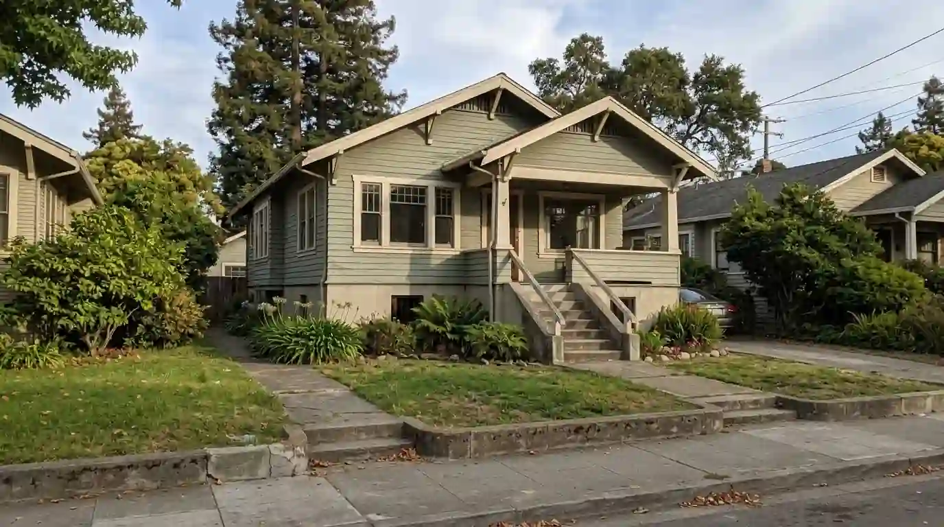 Older Peninsula housing in Redwood City