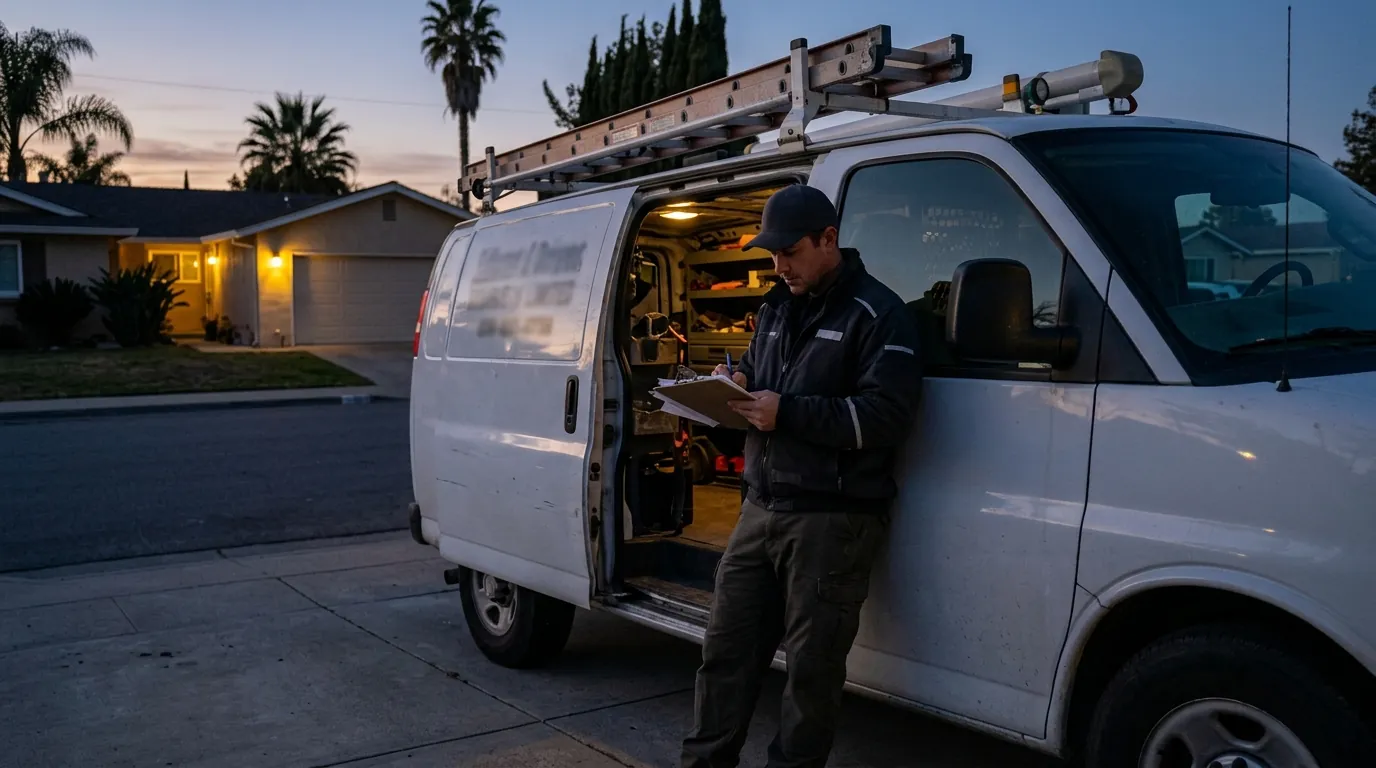 Service notes written up after a San Jose pest visit